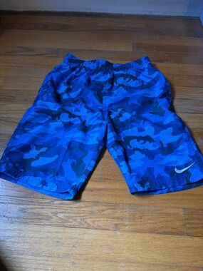 Nike Blue Camo bathing suit